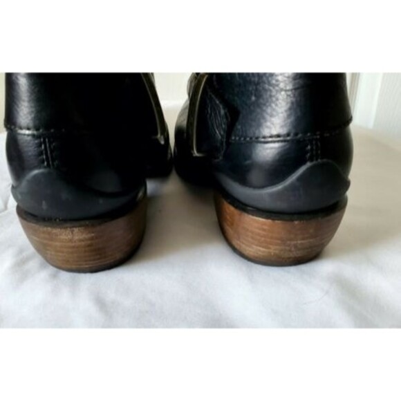 WOLKY Black Leather Boots Buckle Strap Slouchy Boots EUR 36 | US 5.5-6 EUC - Picture 3 of 6